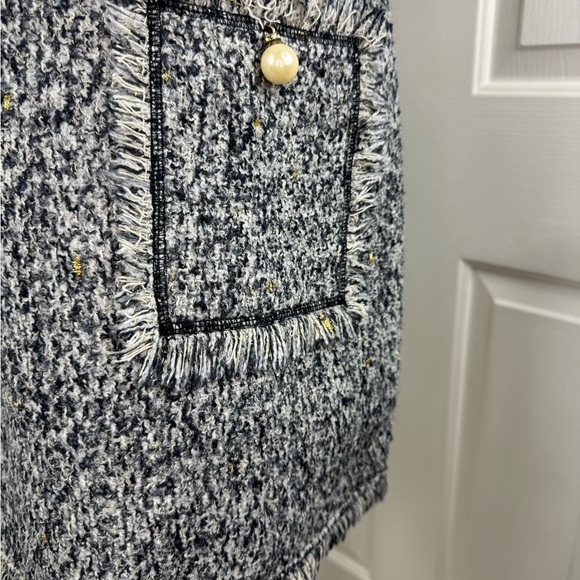 N.I.W.I.Y. Tweed Sleeveless Dress with Pearl Accents.   #63 - Picture 3 of 11